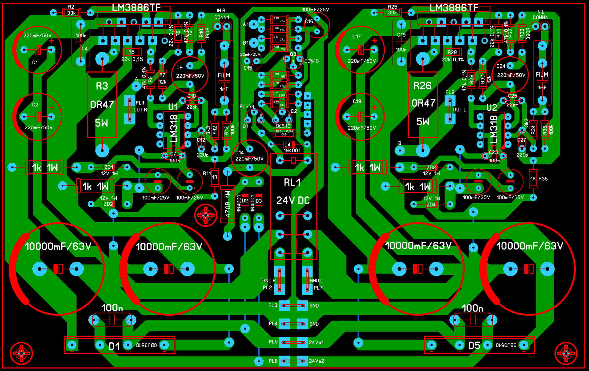 Lm3886 схема усилителя