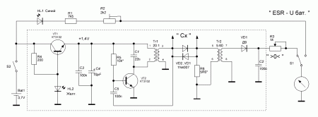 ESR meter 3,7V schematic