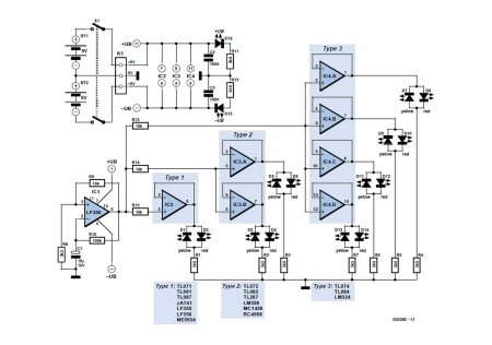 OP amp tester with LF356 schematic