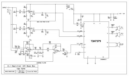 skema 2.1 tda7379 amplifier