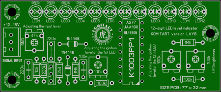 12-digit LED level indicator Komitart LAY6 photo