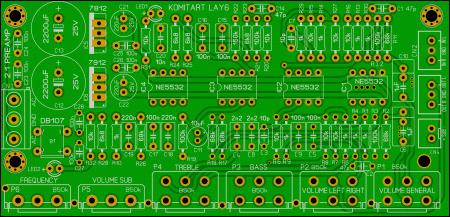 4xNE5532 2.1 preamplifier Komitart LAY6 photo