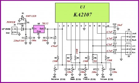 KA2107 Schematic Diagram