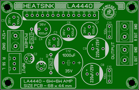 LA4440 stereo amplifier 2x6W komitart LAY6 photo