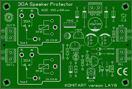 30A dual speaker protector komitart LAY6 photo