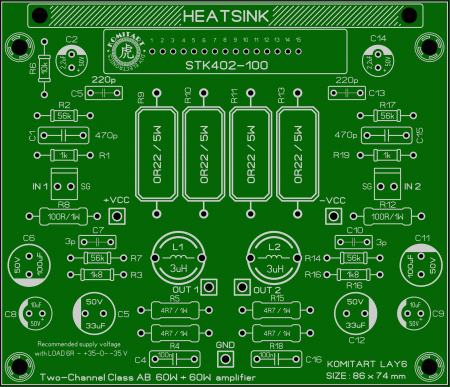 STK402-100 amplifier komitart LAY6 photo