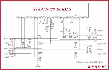 STK412-150 amplifier schematic