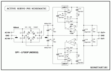 Active Servo PSU schematic