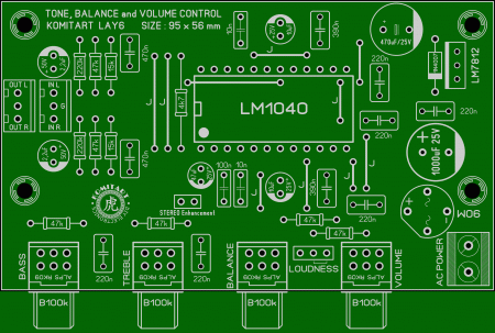 LM1040  tone balance and volume control komitart LAY6 photo