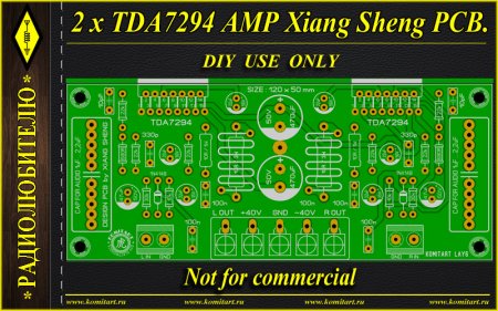 2xTDA7294 amplifier Xiang Sheng PCB komitart project